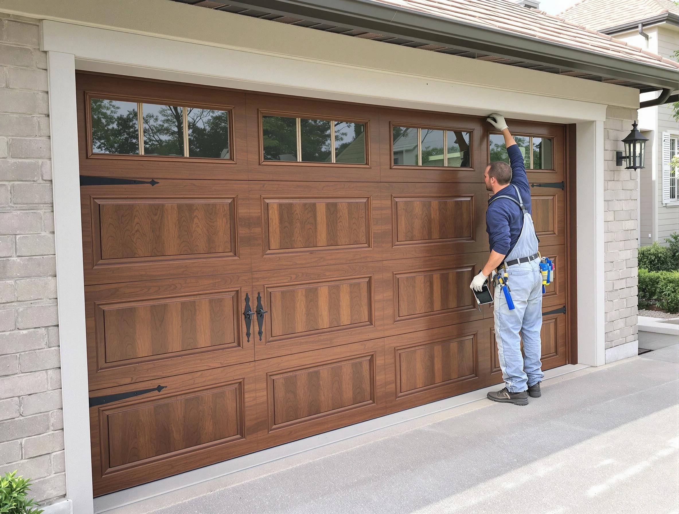 Custom garage door showcase by Guadalupe Garage Door Repair in Guadalupe
