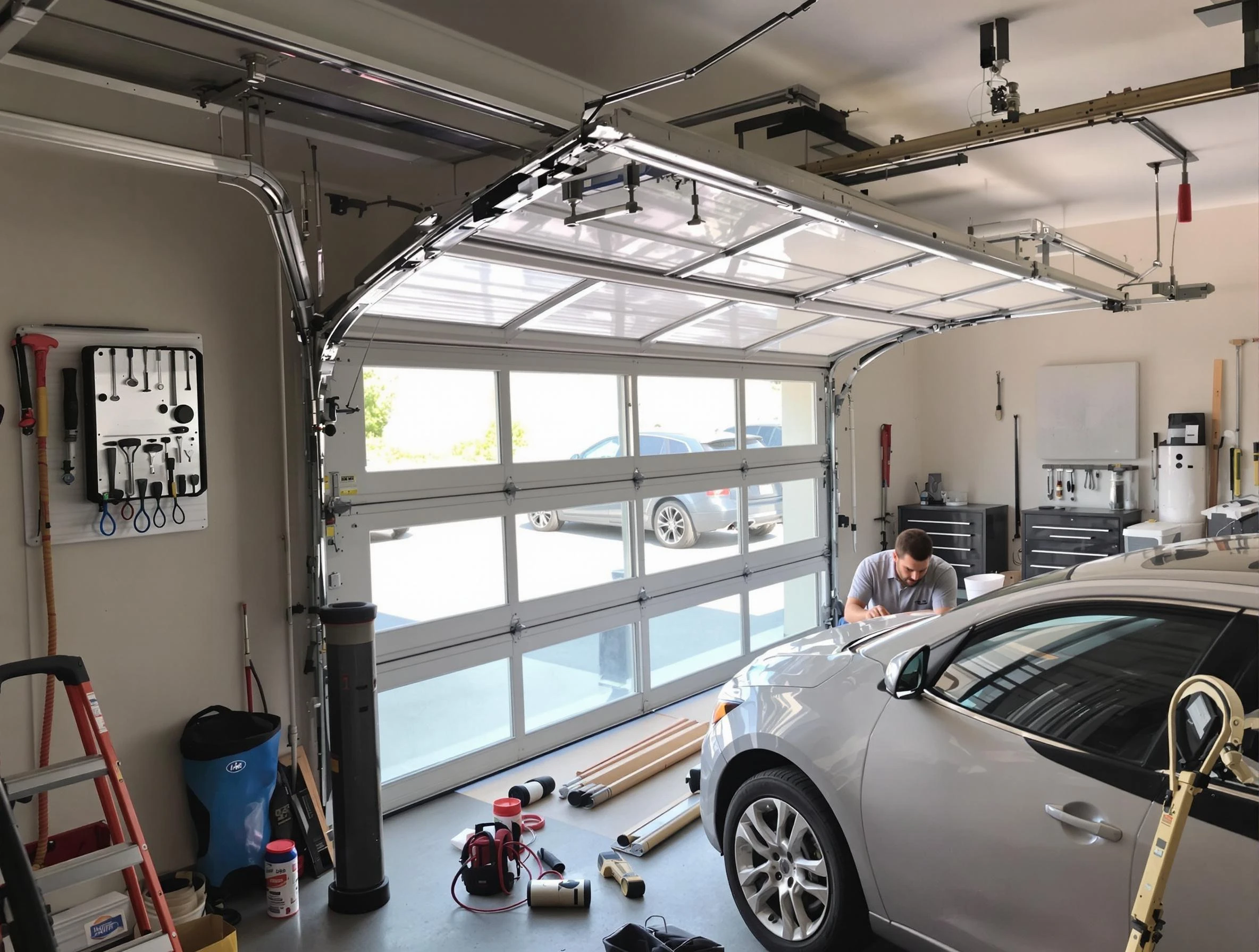 Garage door noise reduction service by Guadalupe Garage Door Repair in Guadalupe