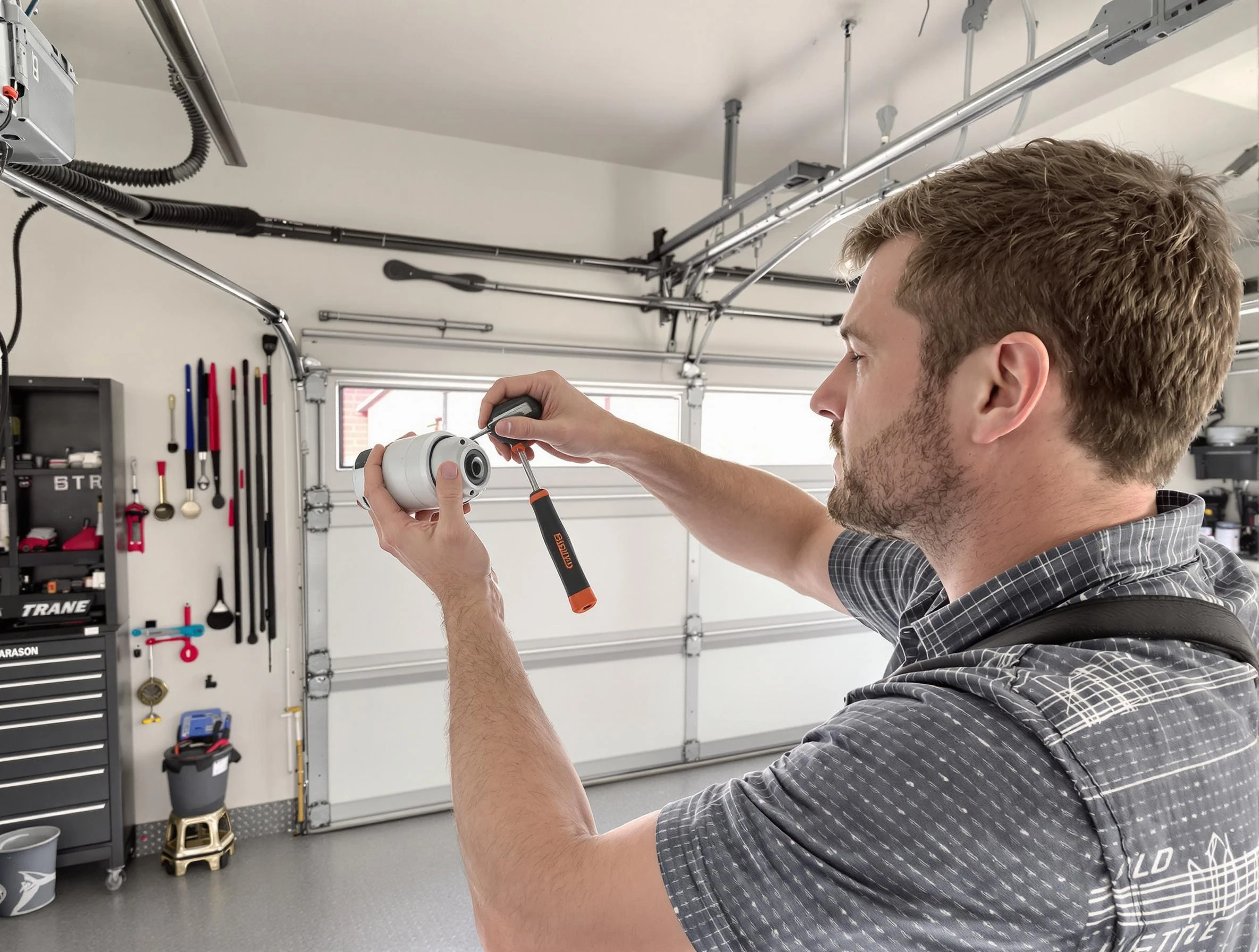 Garage door opener repair service by Guadalupe Garage Door Repair in Guadalupe