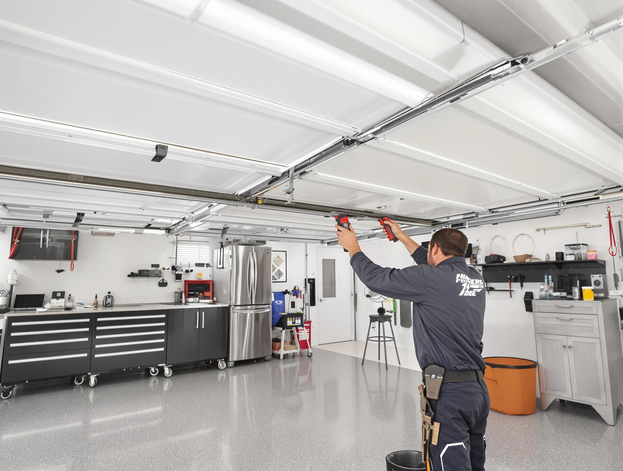 Overhead garage door repair service by Guadalupe Garage Door Repair in Guadalupe